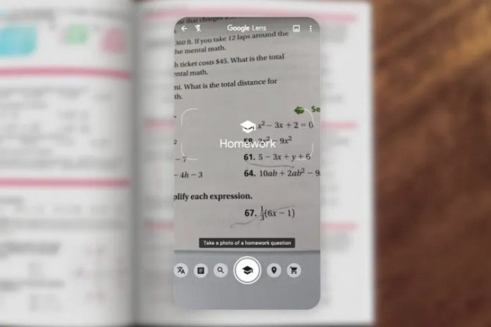 Google lens education mode